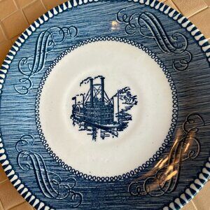 Vintage Royal Currier and Ives Saucer Low Water on the Mississippi